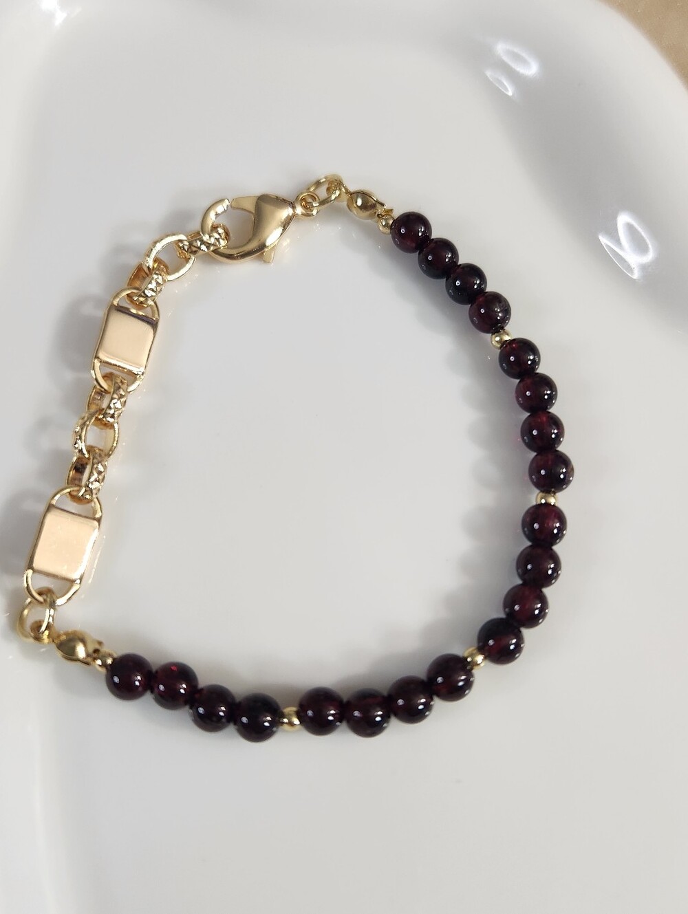 Handmade Garnet Bracelet